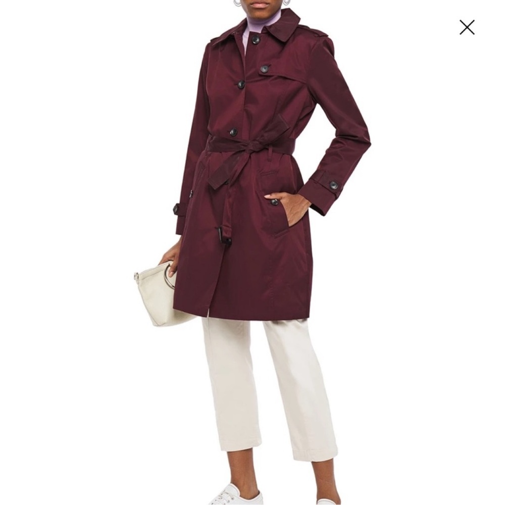 DKNY burgundy trench coat - Picture 2 of 10
